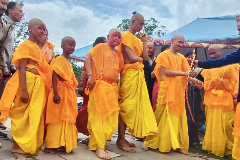 Barthamanda ritual with monks in Nepal