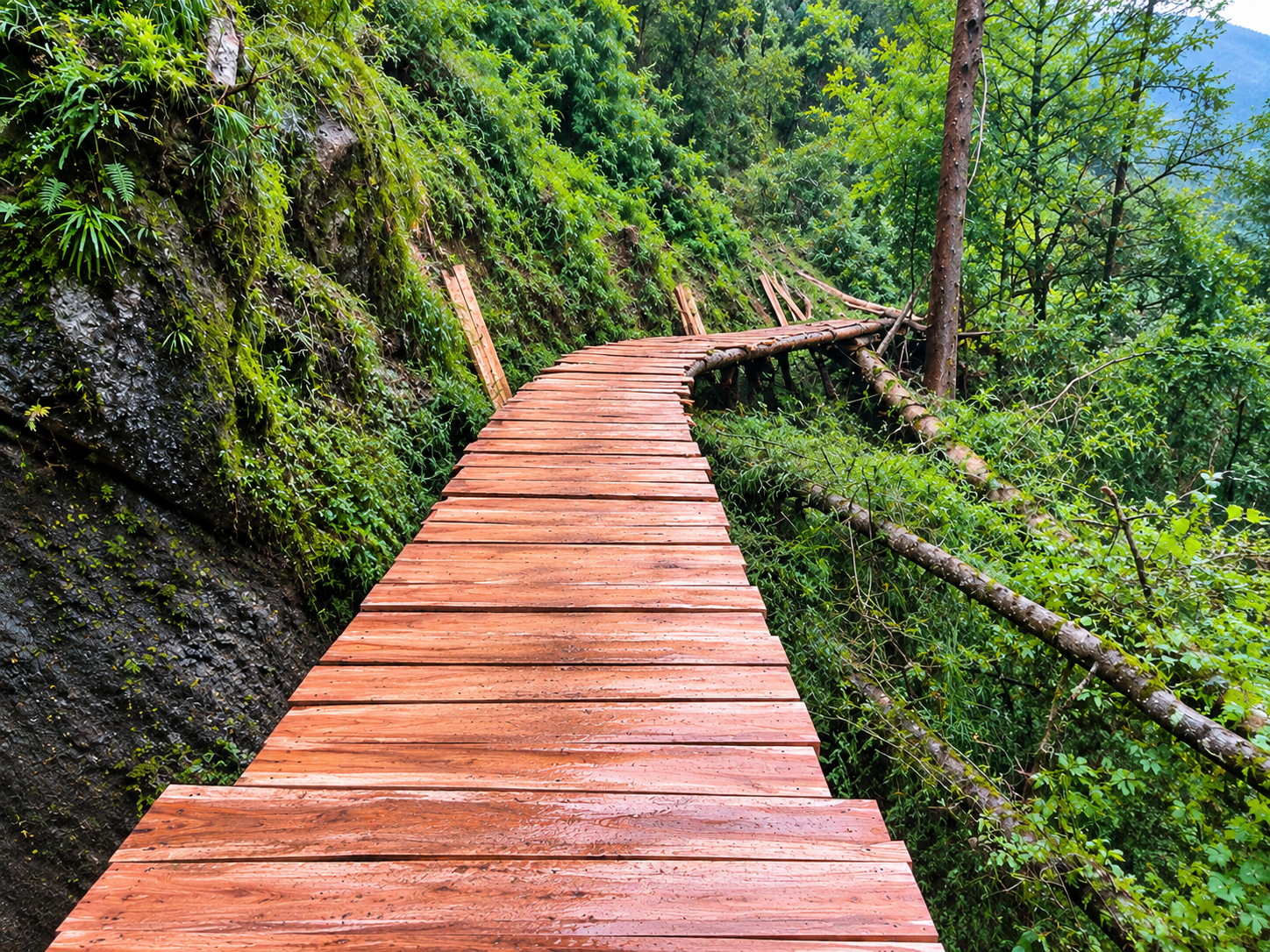 New bridge over Therang Khola at Namrung on the Manaslu Circuit Trek